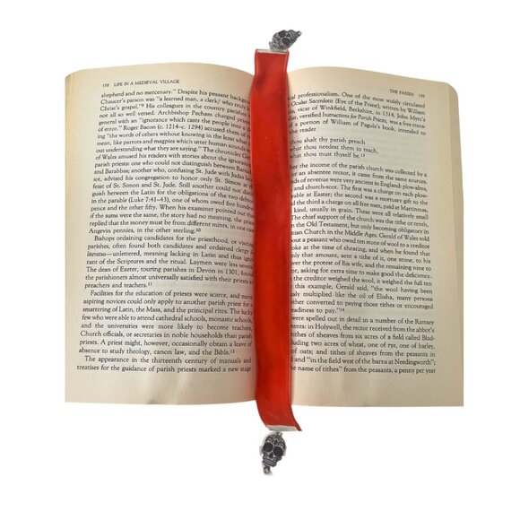 HANDMADE Colorful Dia de los Muertos Velvet Bookmark - Picture 1 of 2